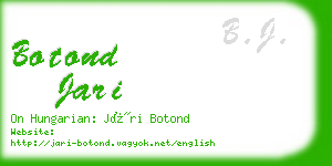 botond jari business card